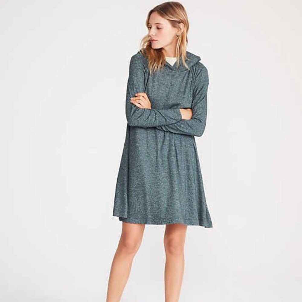 Lou & Grey Blue Hooded Dress